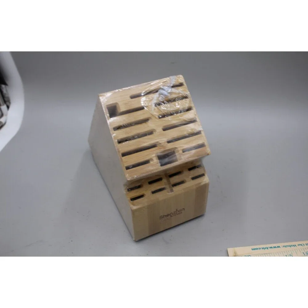 Shenzhen 20 Slot Large Solid Wood Bamboo Kitchen Knife Block No Knives 5.5 lbs!
